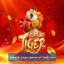 tabela jogo general imprimir